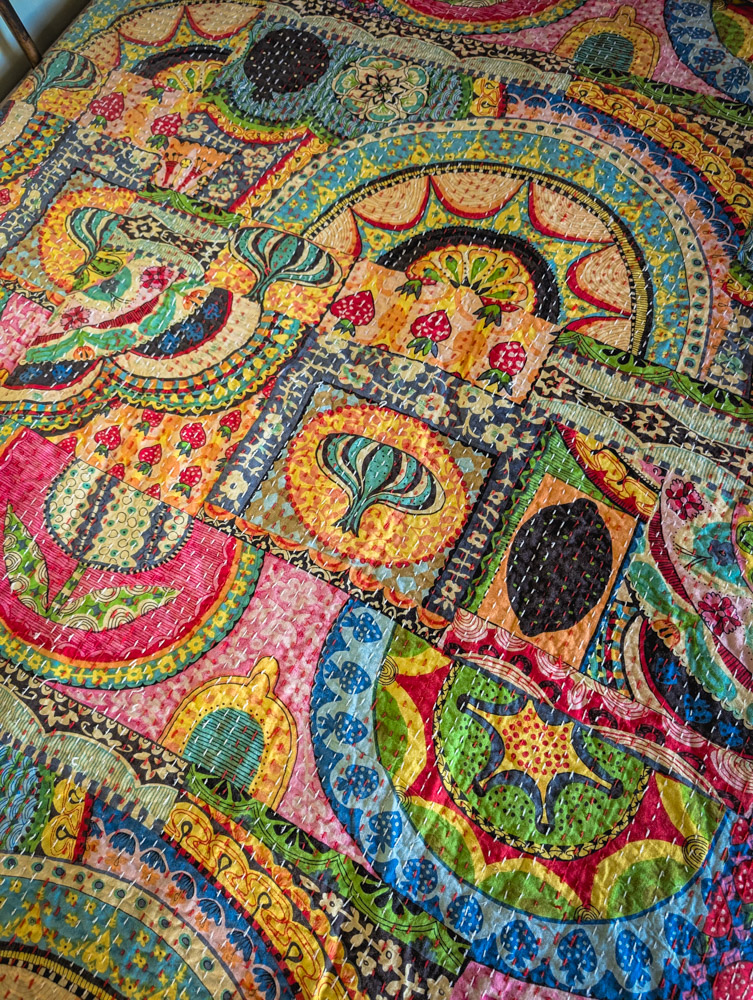 Indian Patchwork Kantha Throw