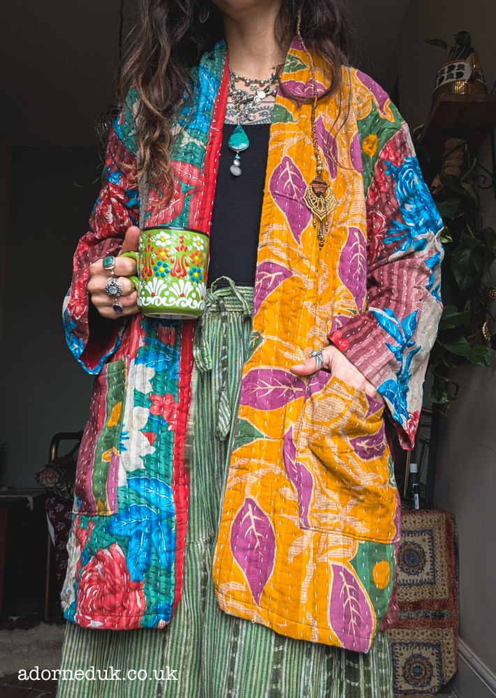 Short Kantha Robe / Jacket 2 - Image 5