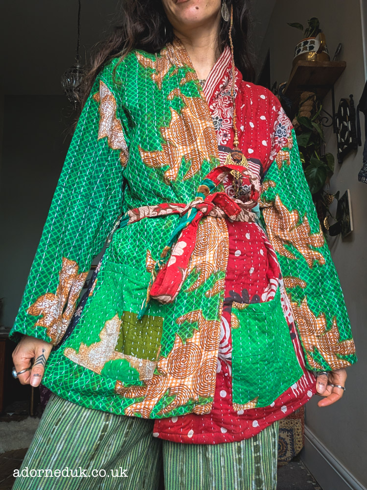 Short Kantha Robe / Jacket 4 - Image 2