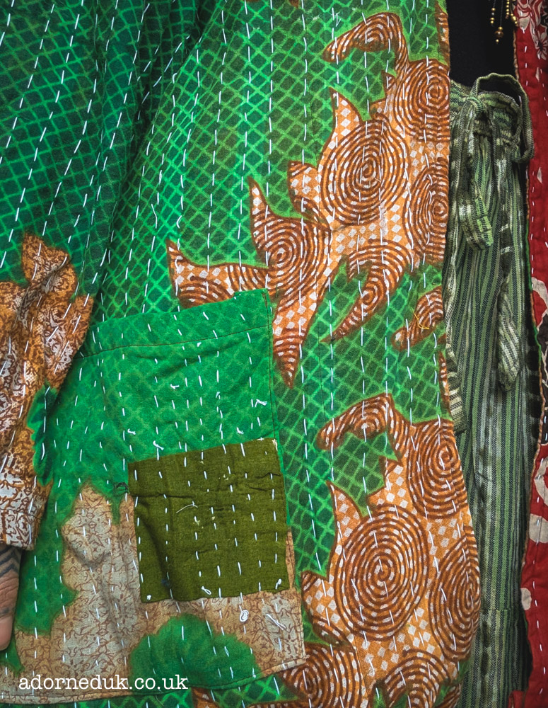 Short Kantha Robe / Jacket 4 - Image 4