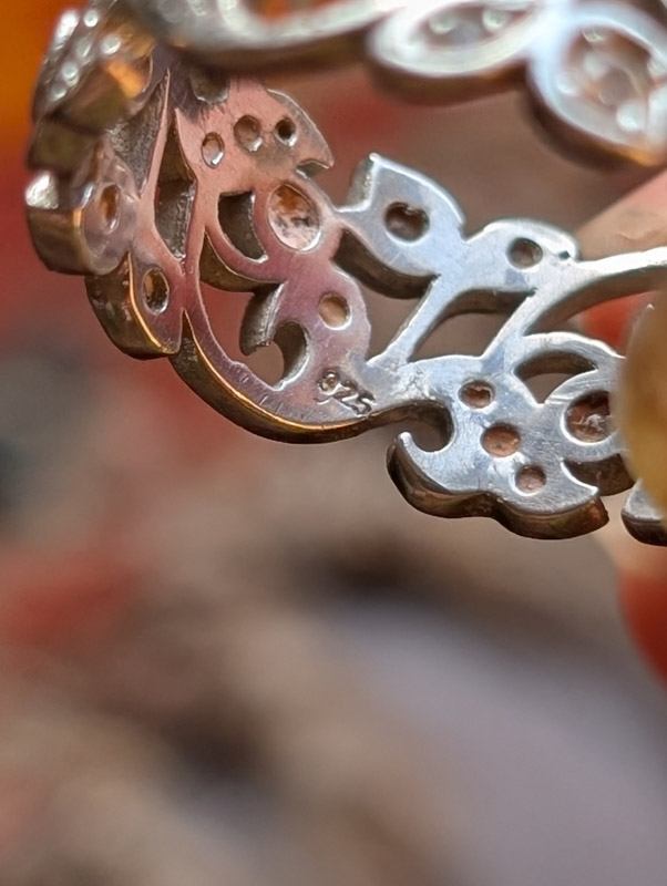 Preloved Silver Leaf Ring - Image 4