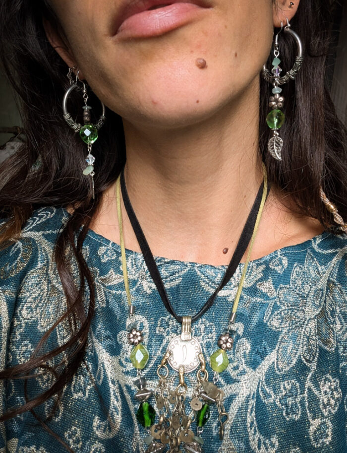 Whimsical Leaf Earrings - Image 2