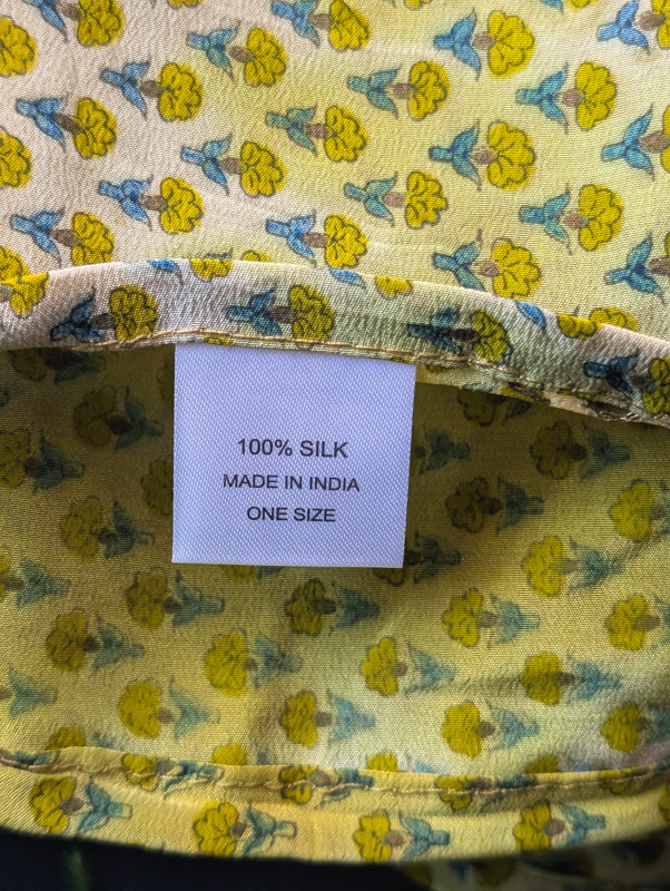 Lime Recycled Silk Scarf - Image 2
