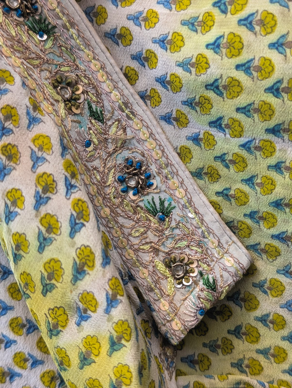 Lime Recycled Silk Scarf - Image 5
