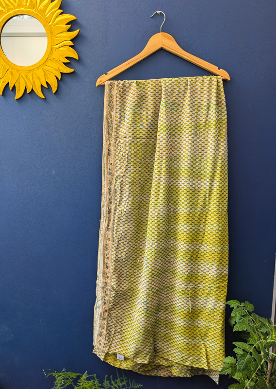 Lime Recycled Silk Scarf