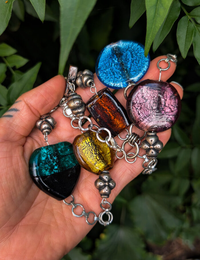 Lampwork Glass Upcycled Necklace - Image 6