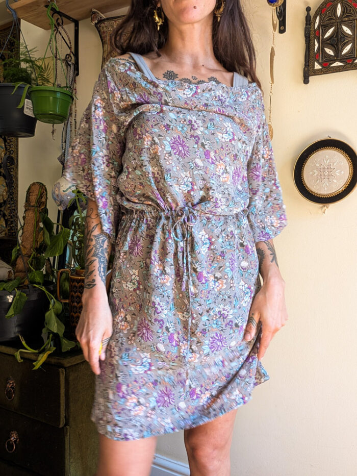 Retro Silk Mini Dress