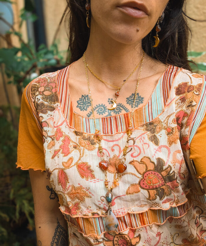 Vintage French Patchwork Mesh Top - Image 5