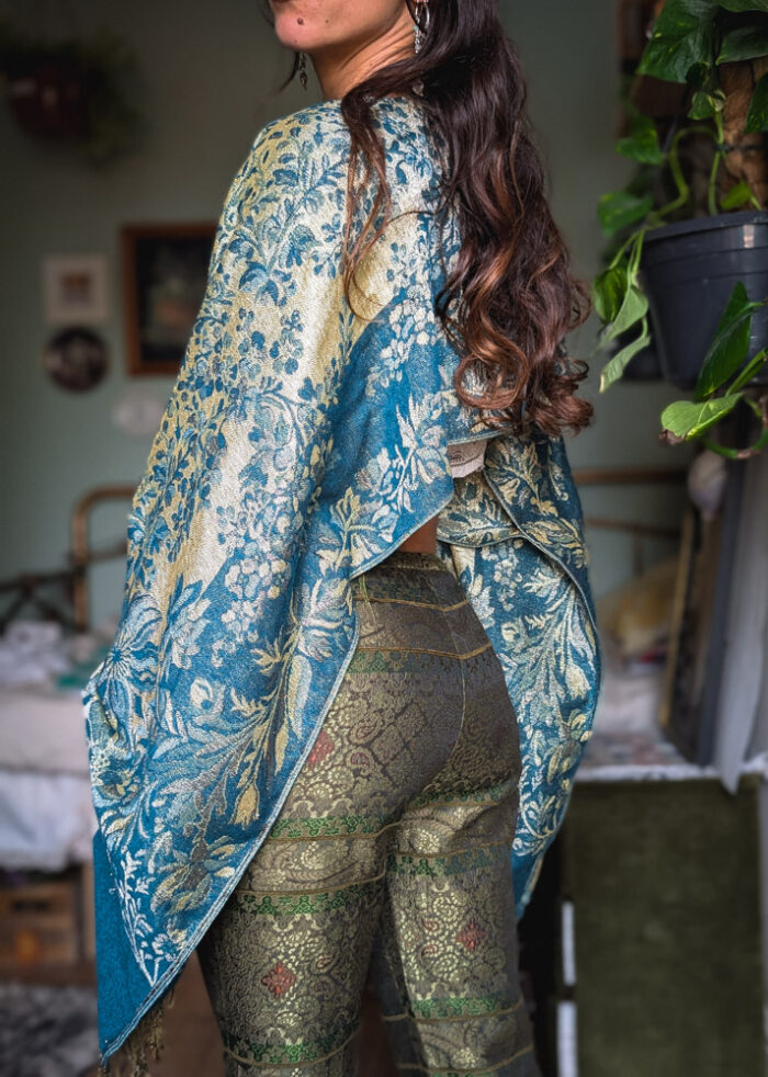 Upcycled Blue Metallic Fairy Top - Image 2