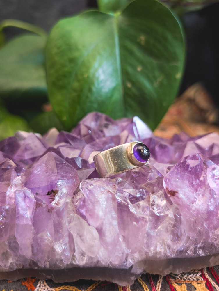 Vintage 925 Mexican Amethyst Ring - Image 6