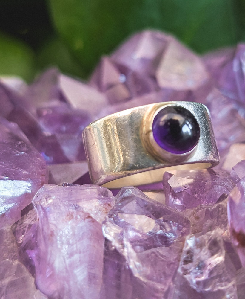 Vintage 925 Mexican Amethyst Ring