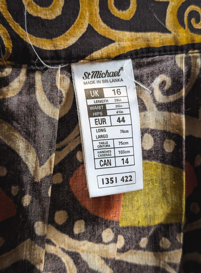 Vintage Earthy Swirl Print Skirt - Image 4