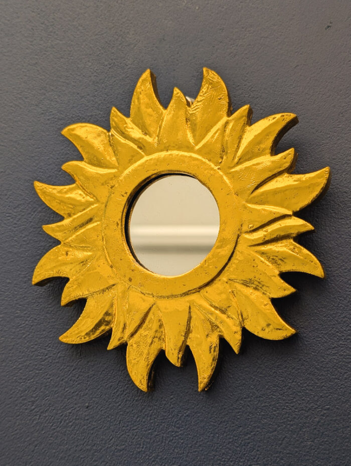 Small Gold Sun Mirror