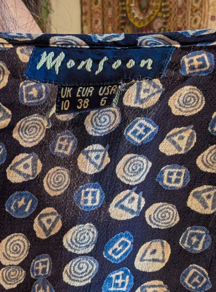 90s Monsoon Printed Maxi Dress - Image 2