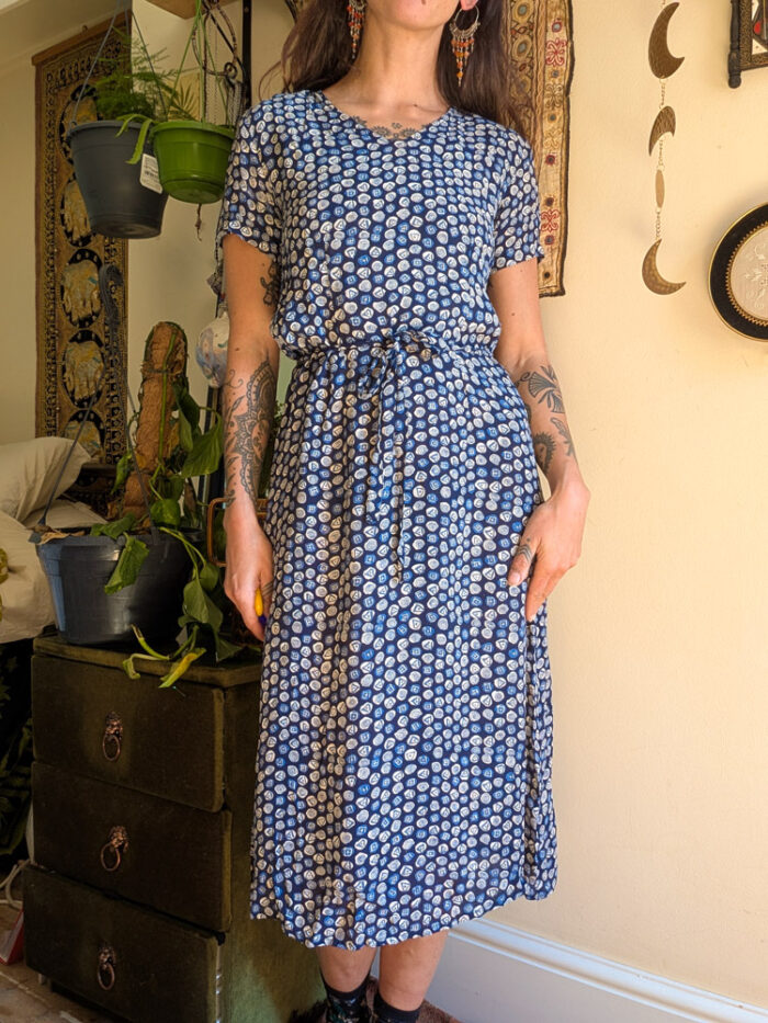 90s Monsoon Printed Maxi Dress - Image 5