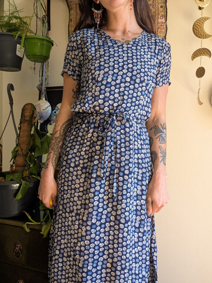 90s Monsoon Printed Maxi Dress - Image 7
