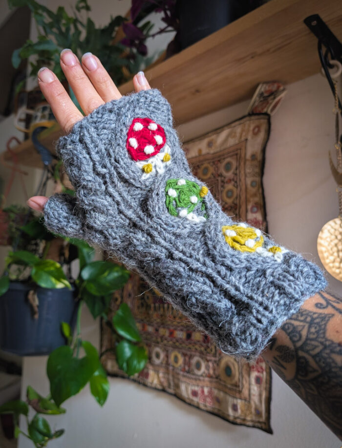 Grey Mushroom Handwarmers - Image 4