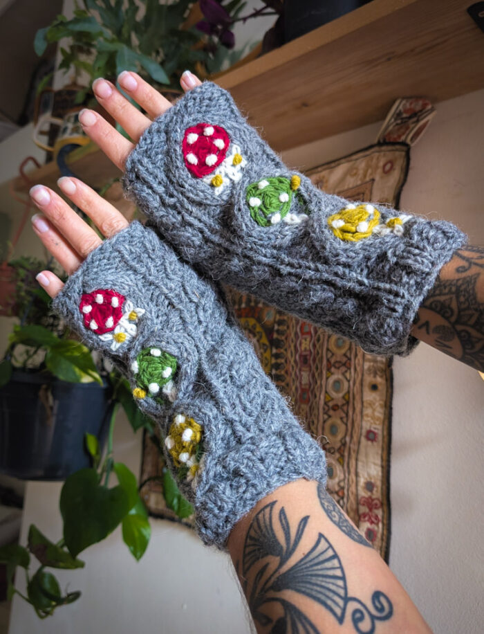 Grey Mushroom Handwarmers - Image 5