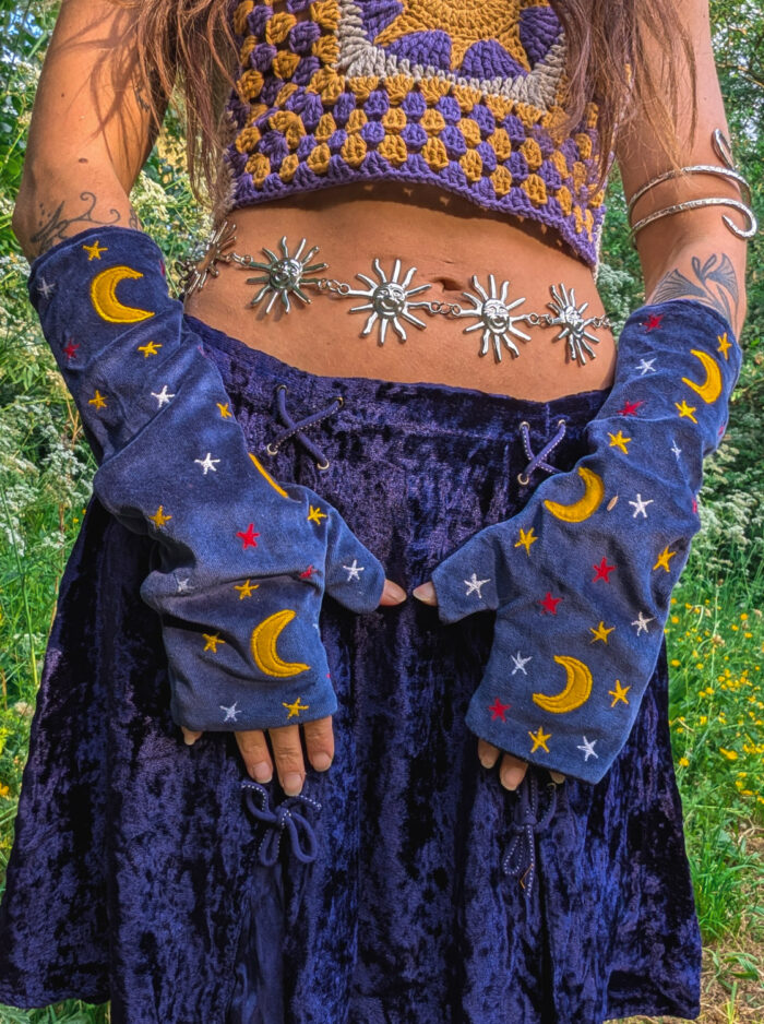 Navy Velvet Moon & Star Handwarmers - Image 10