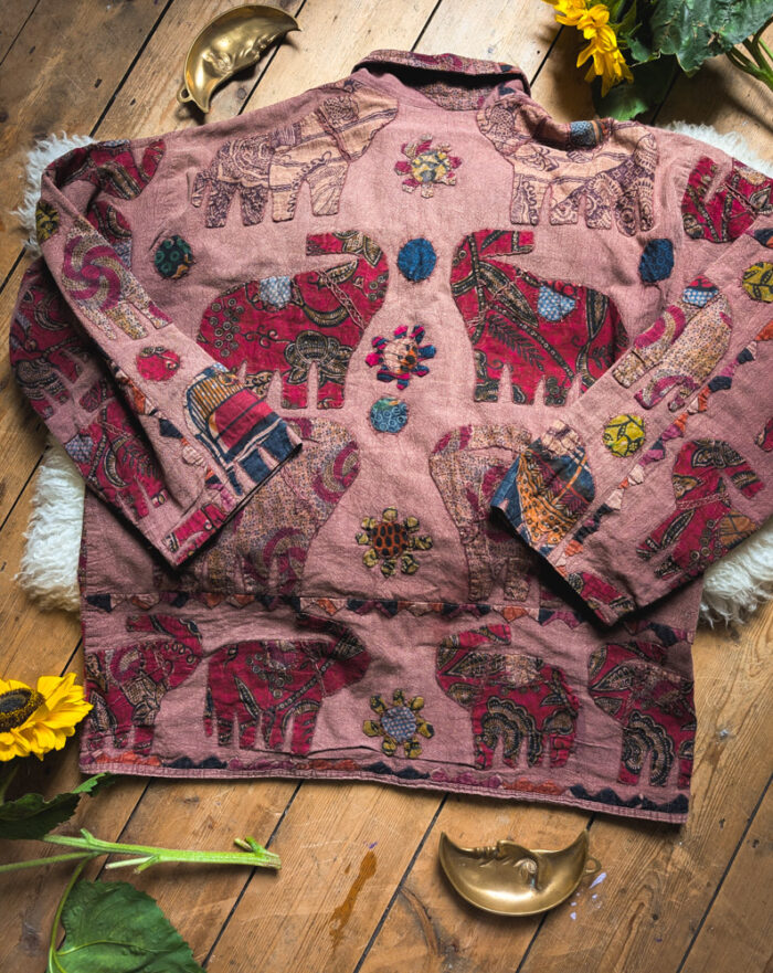 Vintage Elephant Patchwork Jacket - Image 3