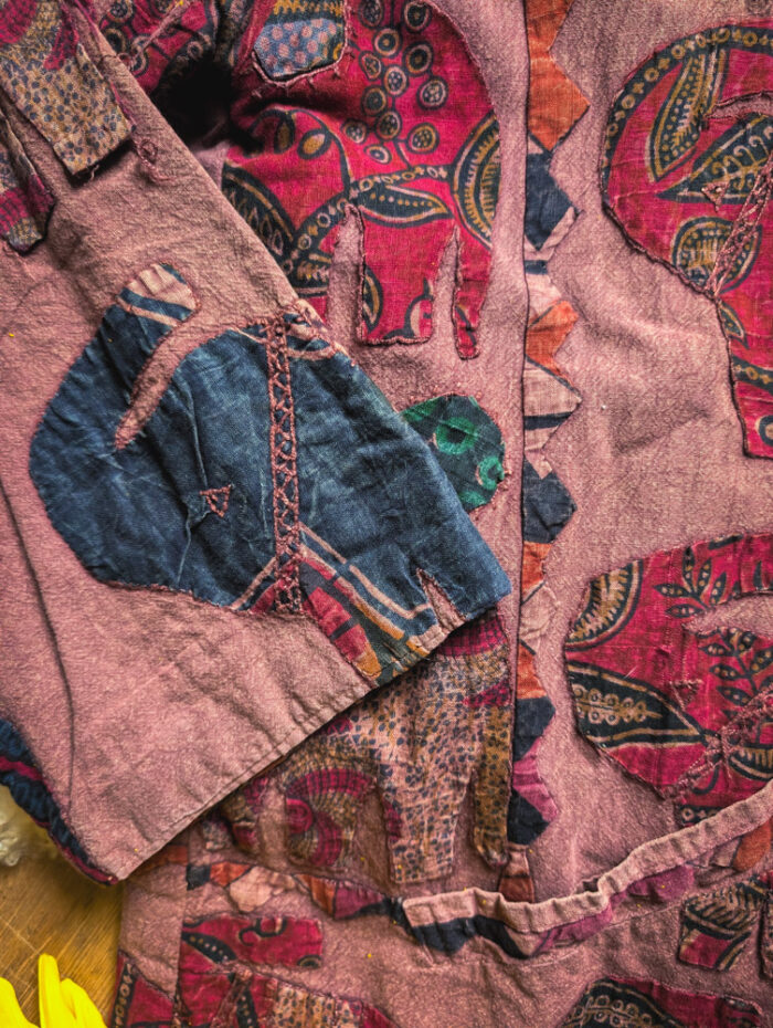 Vintage Elephant Patchwork Jacket - Image 2