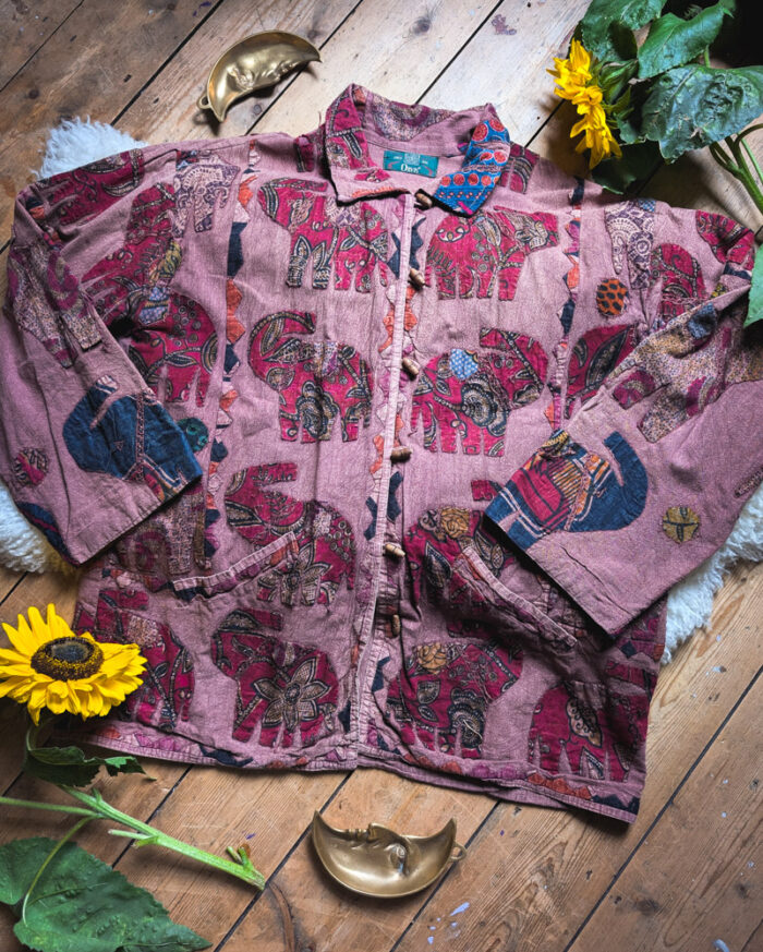 Vintage Elephant Patchwork Jacket