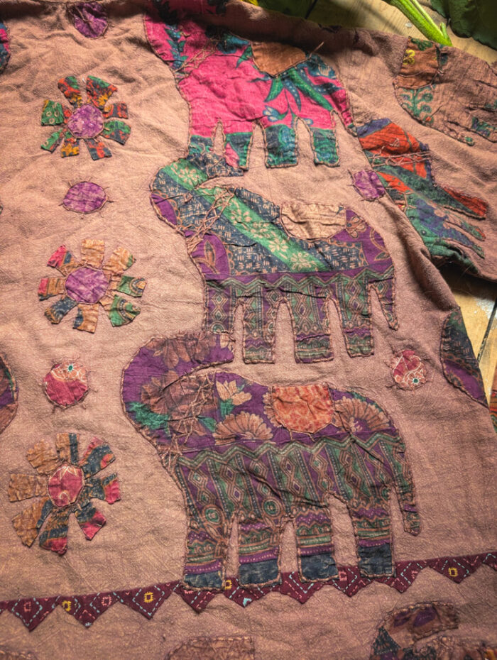 Vintage Elephant Patchwork Jacket - Image 3