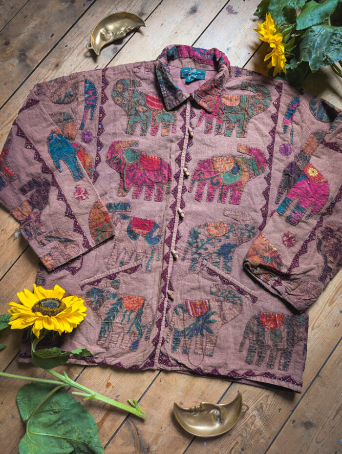 Vintage Elephant Patchwork Jacket