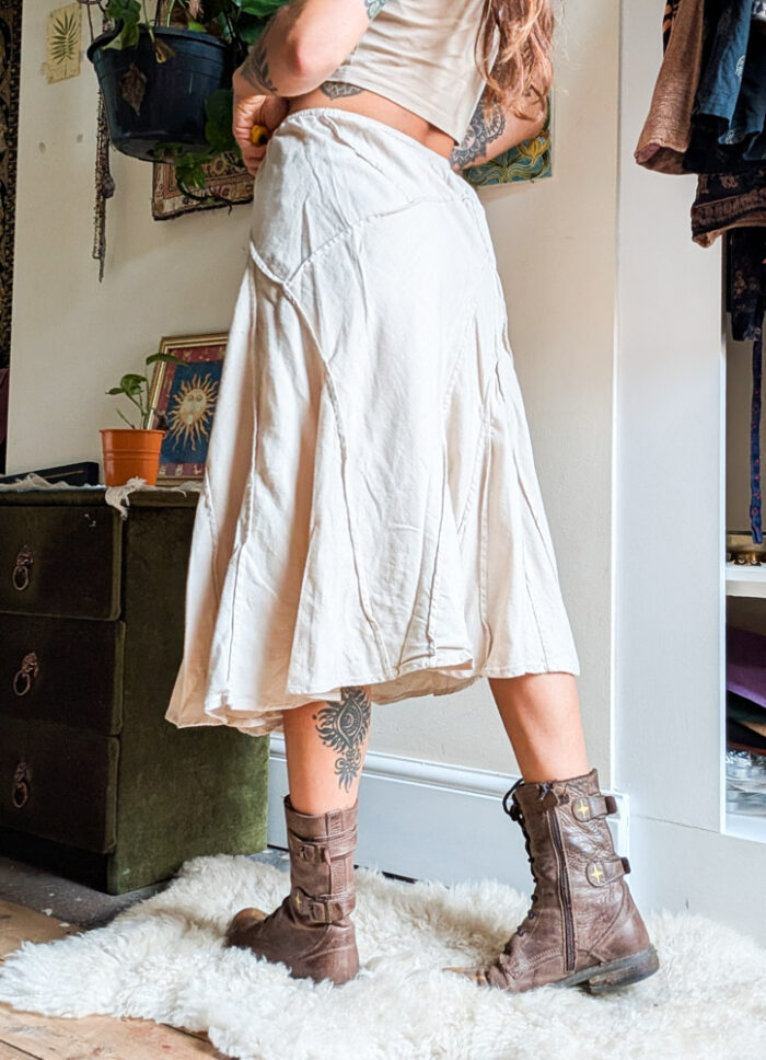 Vintage Linen Midi Skirt with Tags - Image 4