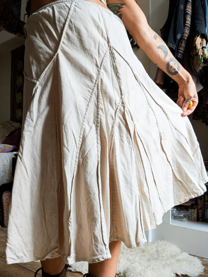 Vintage Linen Midi Skirt with Tags - Image 5