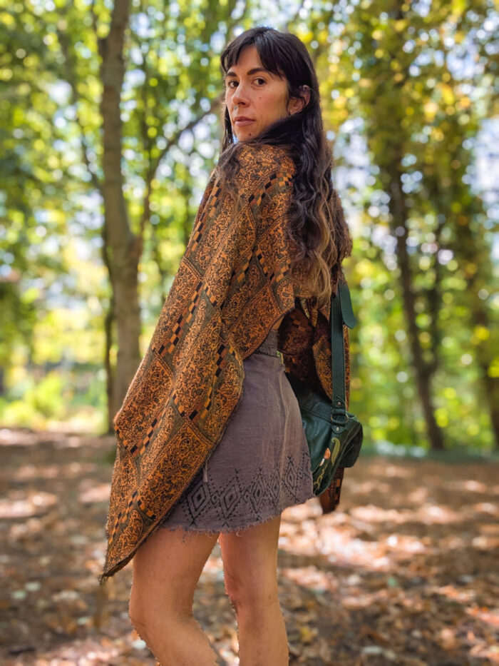 Upcycled Orange Paisley Oversized Top - Image 3