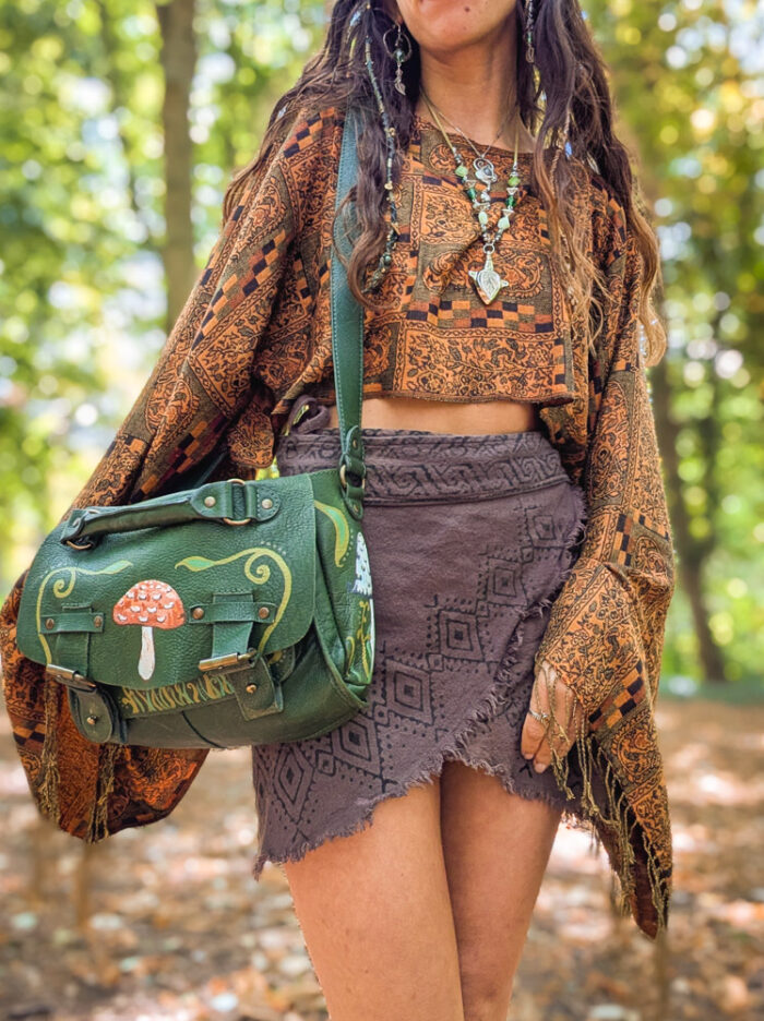 Upcycled Orange Paisley Oversized Top - Image 2