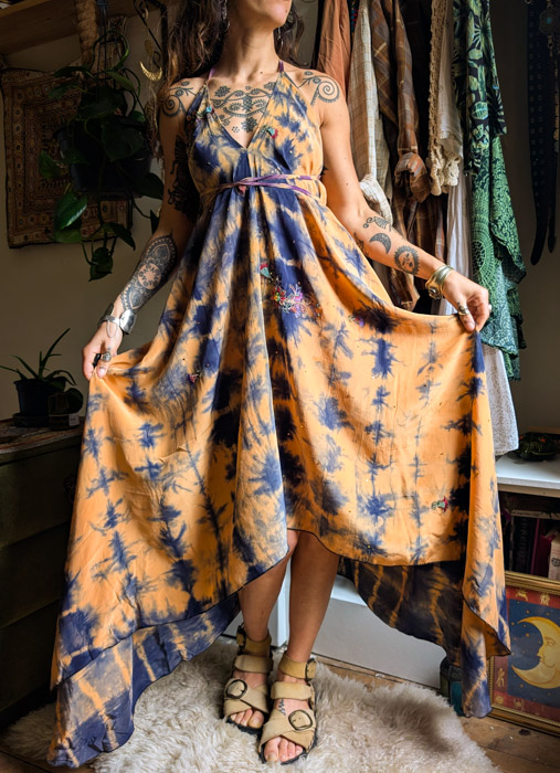 Silk Tie Dye Summer Dress