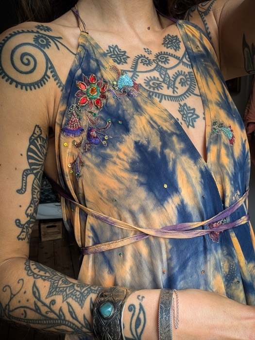 Silk Tie Dye Summer Dress - Image 5