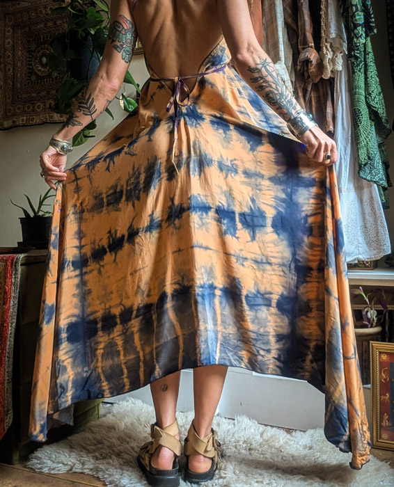 Silk Tie Dye Summer Dress - Image 6
