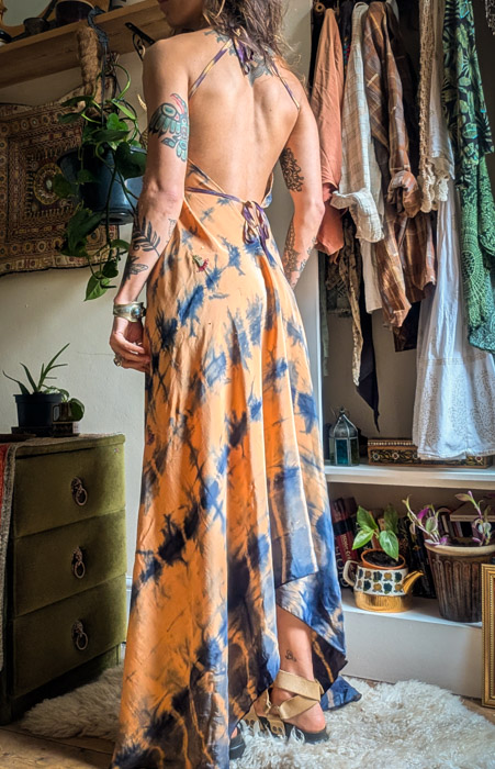 Silk Tie Dye Summer Dress - Image 7