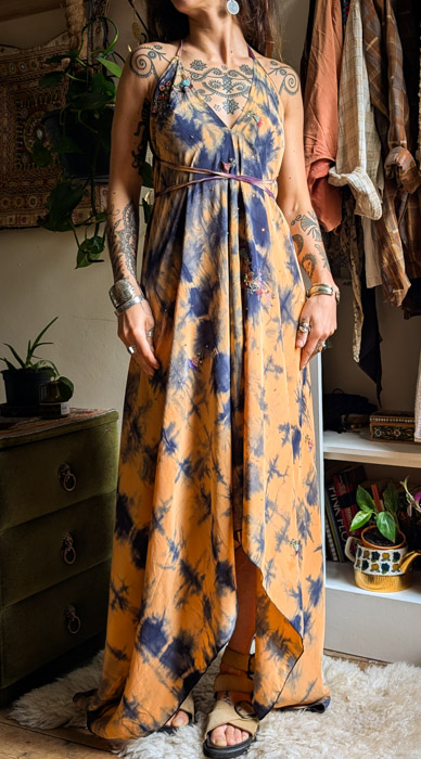 Silk Tie Dye Summer Dress - Image 4