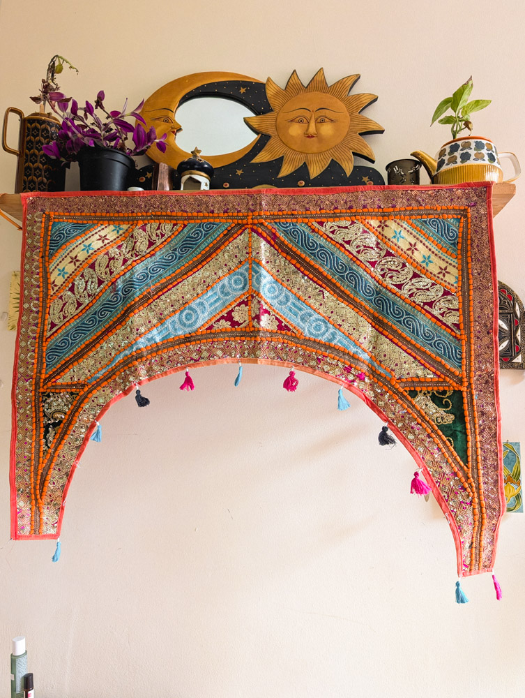 Orange Indian Embroidered Toran - Image 2