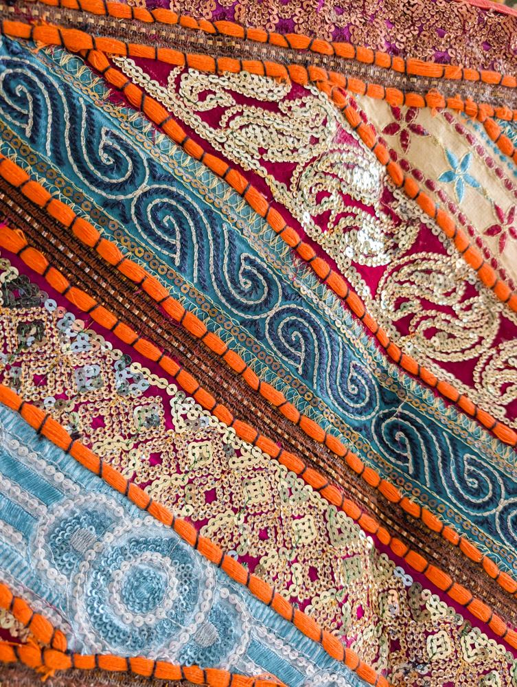 Orange Indian Embroidered Toran - Image 3