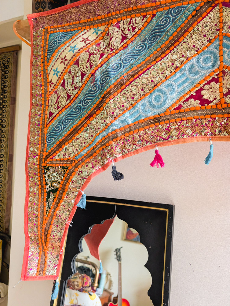 Orange Indian Embroidered Toran - Image 4