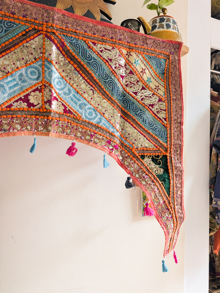 Orange Indian Embroidered Toran - Image 5