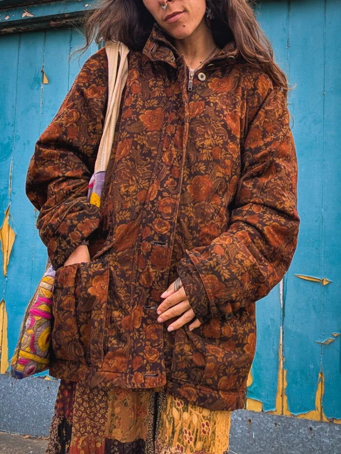 Vintage Earthy Paisley Coat