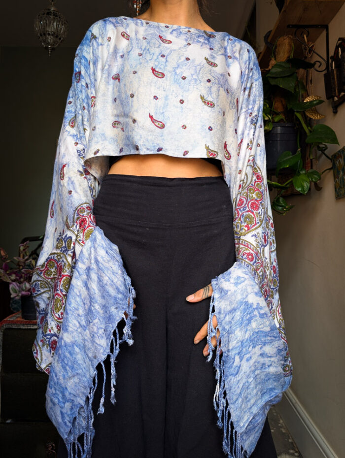 Upcycled Paisley Oversize Top