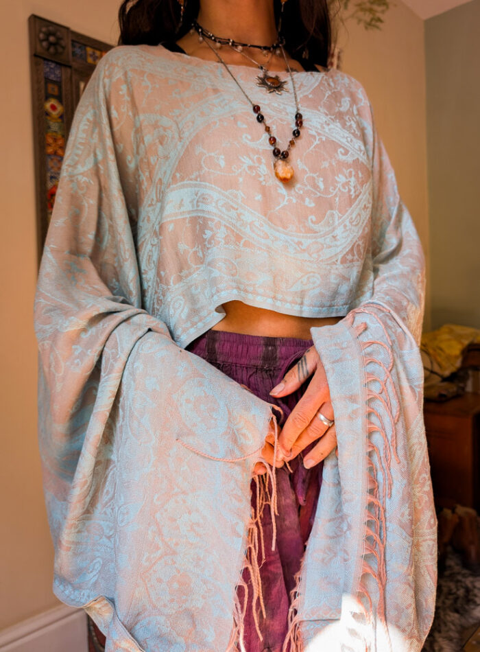 Upcycled Pale Blue Fairy Top - Image 2