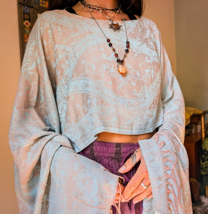 Upcycled Pale Blue Fairy Top