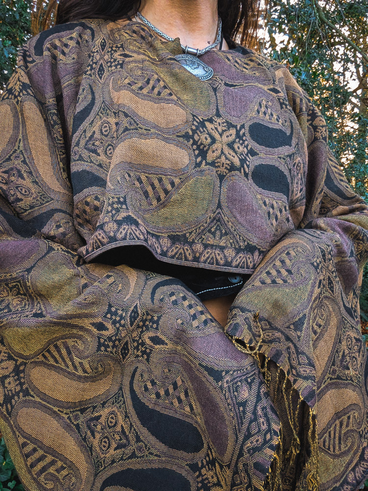 Upcycled Dark Paisley Oversized Top - Image 2