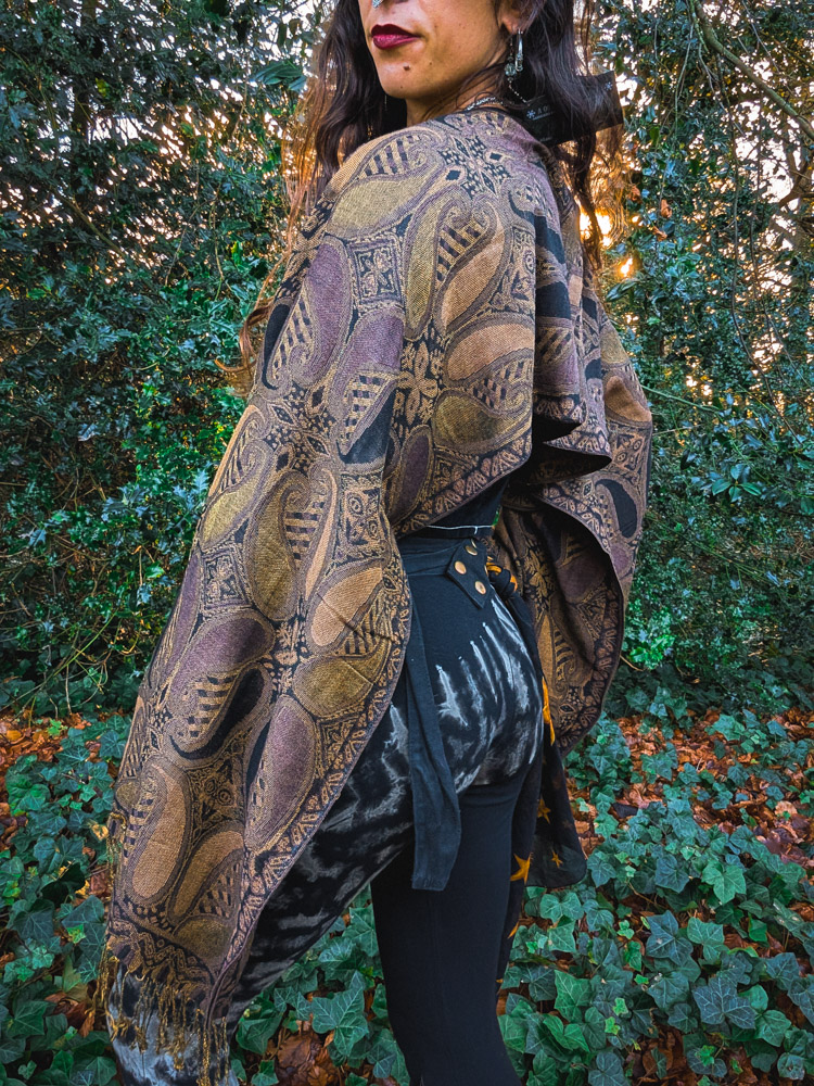 Upcycled Dark Paisley Oversized Top - Image 3