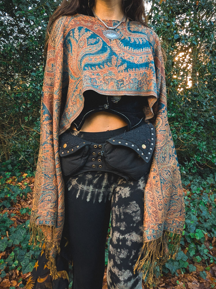 Upcycled Orange Paisley Oversized Top - Image 4