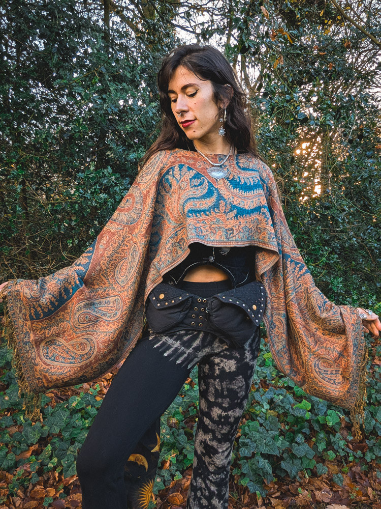 Upcycled Orange Paisley Oversized Top - Image 5