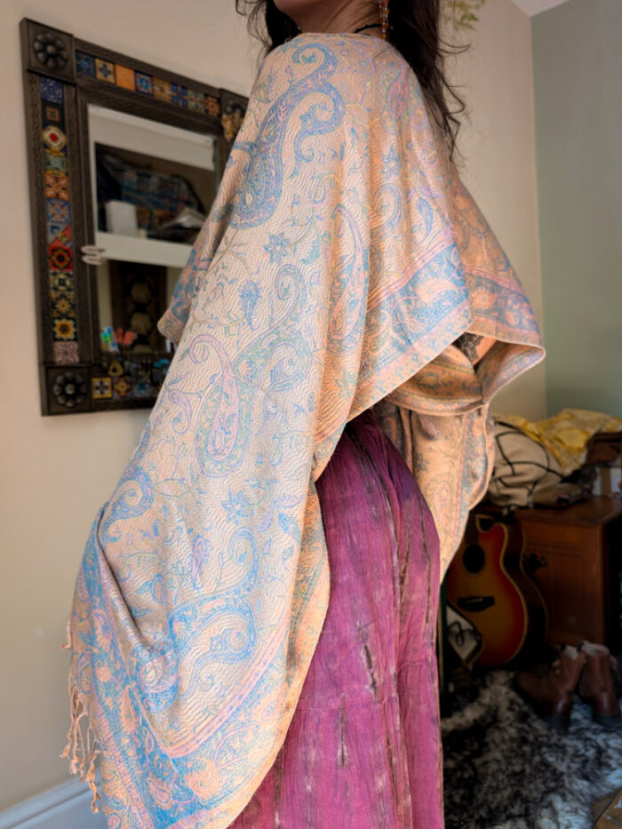 Upcycled Peach Paisley Fairy Top - Image 2